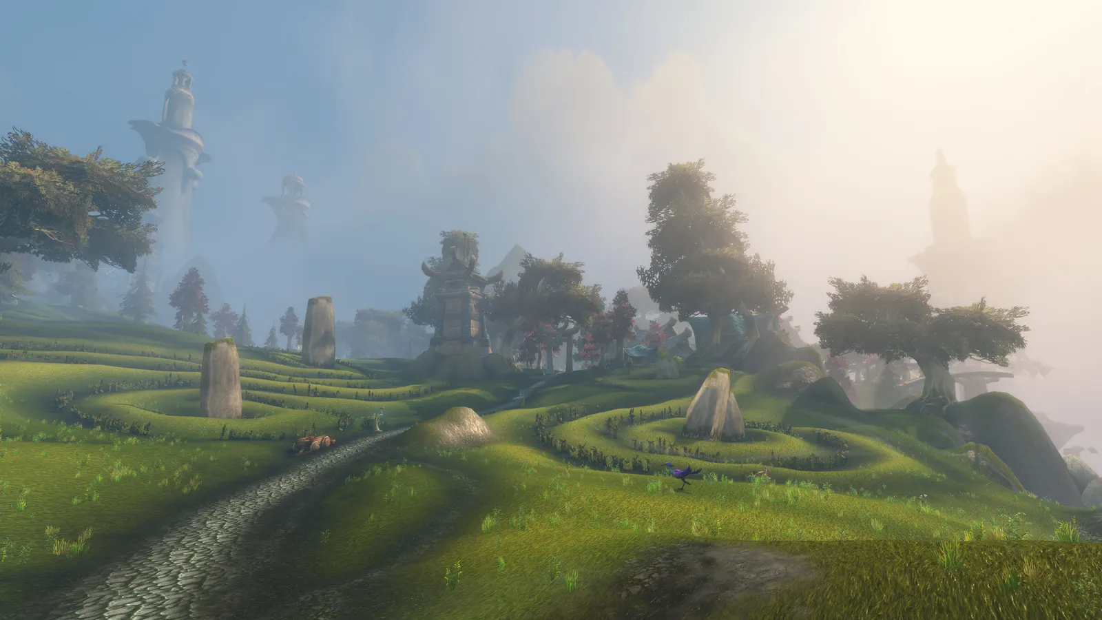 World of Warcraft: Forever screenshot: green hills on Zephras Isle